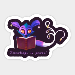 Knowledge is power Fox Sticker